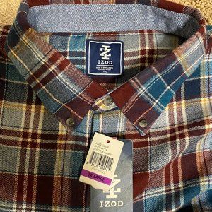 *NEW Mens plaid long sleeve tshirt